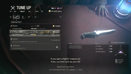 Resident Evil 4 Remake - Knife Upgrade Tune Up