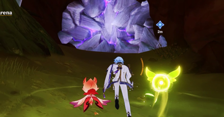 Genshin Impact Asipattravana Itihasa Quest Guide Walkthrough - Continue Following the Floating Khvarena