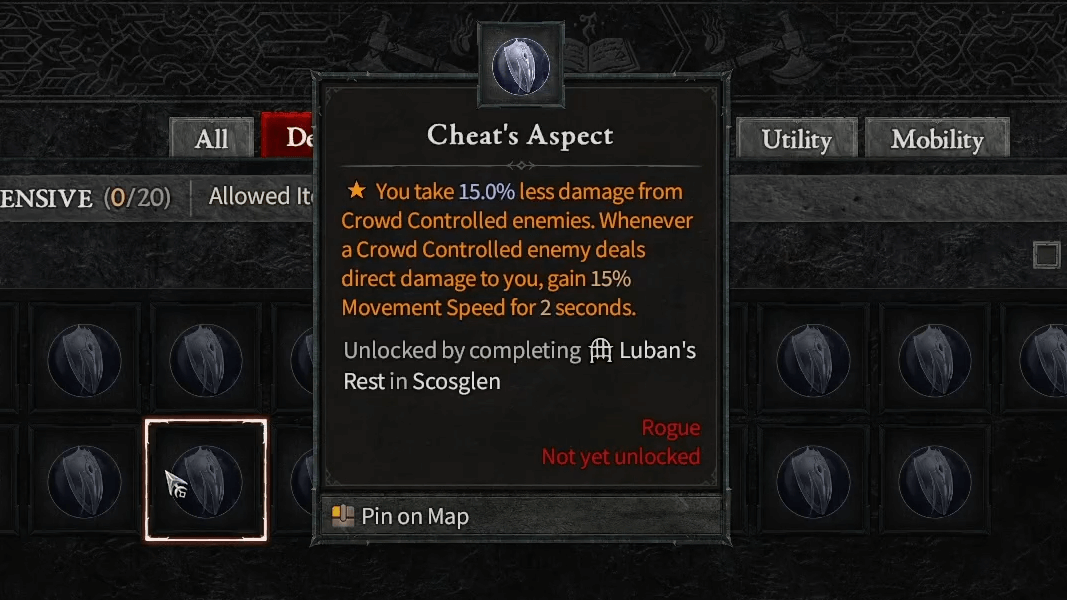 Diablo 4 - Unique Protective Perks