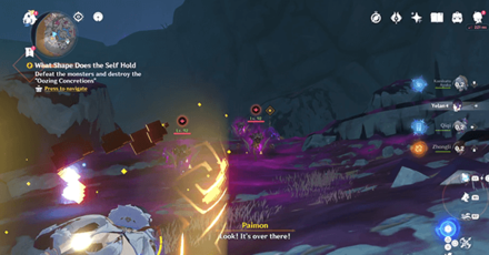 Genshin - What Shape Does the Self Hold Step 2 - Defeat Rifthounds and Oozing Concretion