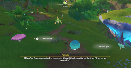 Genshin - Where Lies the Path Home Step 6 - Nahida as Fungus trying to find unconscious Elemental Form