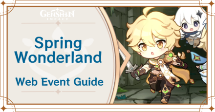 Genshin Impact - Spring Wonderland Locations and Web Event Rewards