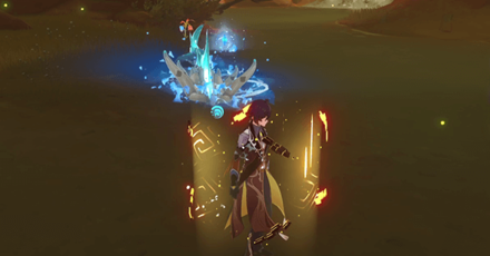 Genshin - Consecrated Horned Crocodile Burrow Attack