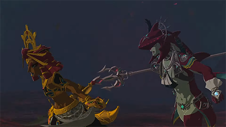 TOTK - Riju and Sidon into battle