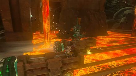 TOTK - Combat with Soldier Constructs while on Fan Powered Minecarts