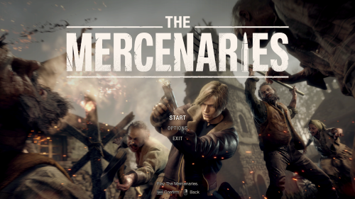 Resident Evil 4 Remake (RE4) The Mercenaries Menu.png