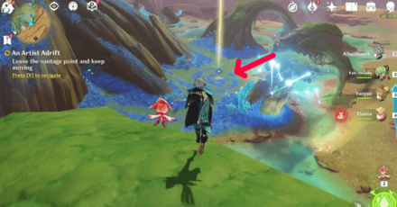 Genshin - An Artist Adrift Day 3 - Head down to the blue flower fields