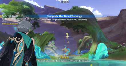 Genshin - An Artist Adrift Day 3 - Complete the Time Trial Challenge