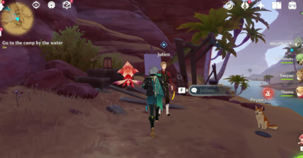 Genshin - An Artist Adrift Day 3 - Talk to Julien at the camp