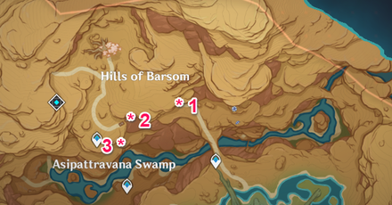 Hills of Barsom Cave Entrances