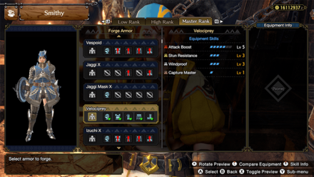 MH Rise Sunbreak - Velociprey Armor Set