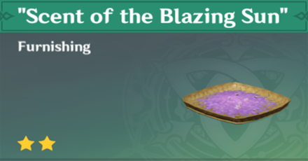 Genshin Impact - How to Get Scent of the Blazing Sun Furnishing