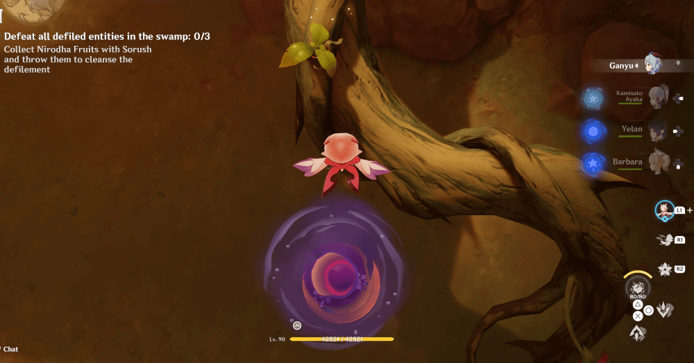 Genshin - Sorush dropping Nirodha Fruits