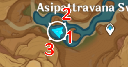 Genshin - Asipattravana Swamp Seelie Locations Map