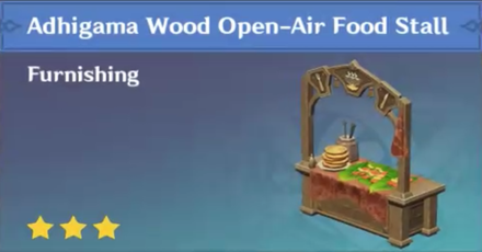 Genshin Impact - How to Get Adhigama Wood Open-Air Food Stall Furnishing