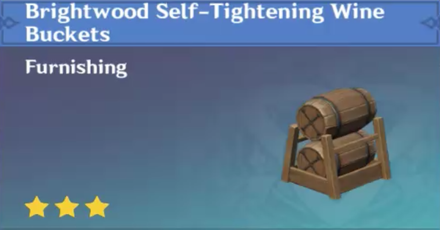 Genshin Impact - How to Get Brightwood Self-Tightening Wine Buckets Furnishing