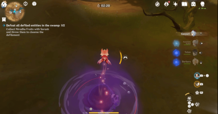 Genshin - dispersing Purple Mist 2