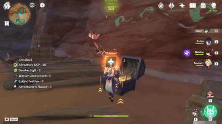 Genshin Impact - 3.6 Sumeru Map - Rewards Chests with Primogems