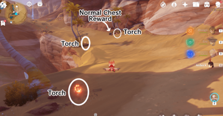 Genshin - Torch Puzzle 1 in Gavireh Lajavard