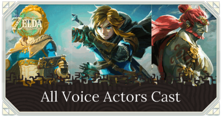 Tears of the Kingdom Voice Actors