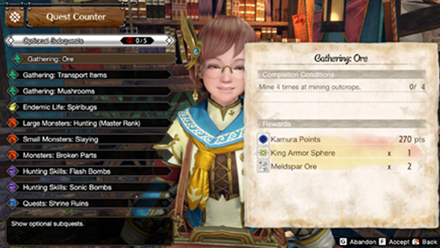 MH Rise Sunbreak Optional Subquests Counter