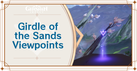 Genshin Impact - Girdle of the Sands 3.6 Desert Viewpoint Locations