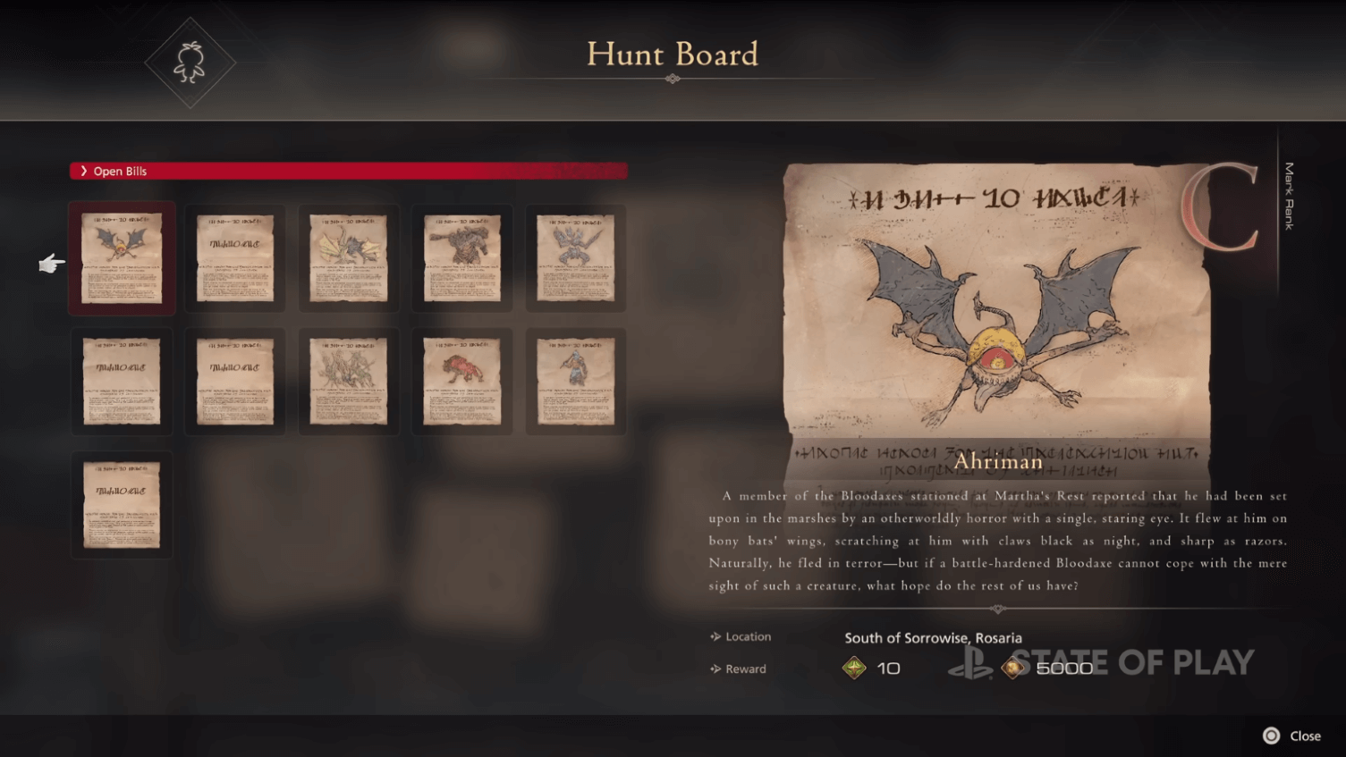 FF16 - Hunt Board Info