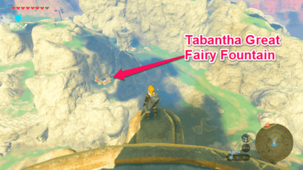 Zelda BOTW - Tabantha Great Fairy Fountain Overworld Location