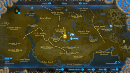 Zelda BOTW - Highland Stable Map Location
