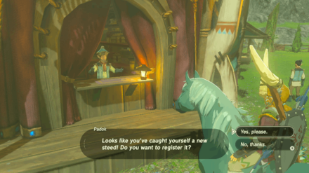Zelda BOTW - Go to the Stable to Check the Stats