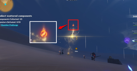 Genshin - How to Complete Fulminating Sandstorm Stage 1 - Get the Buff Using the Four Leaf Sigil