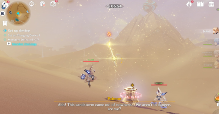 Genshin - How to Complete Fulminating Sandstorm Stage 2 - Get the Buff Using the Four Leaf Sigil