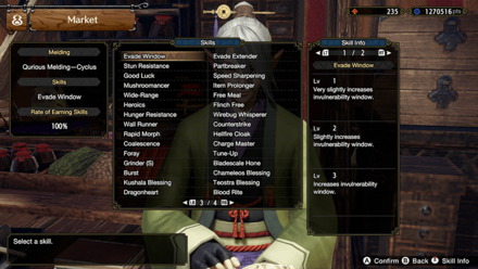 MH Rise Sunbreak - Cyclus Melding Skill Selection