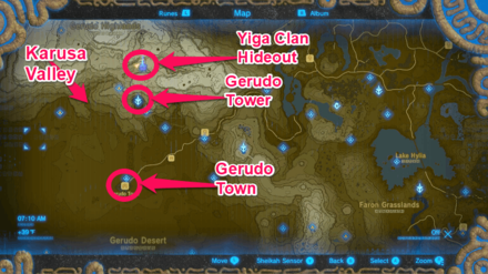 Zelda BotW - In Karusa Valley North of the Gerudo Tower