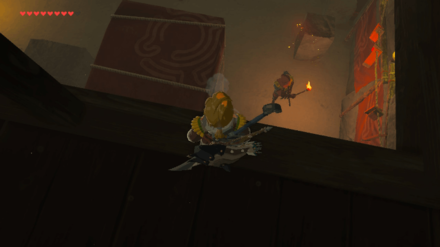 Zelda BotW - Drop a banana from the top of the ladder Step 2