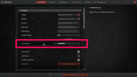 Diablo 4 - Change Cursor Size