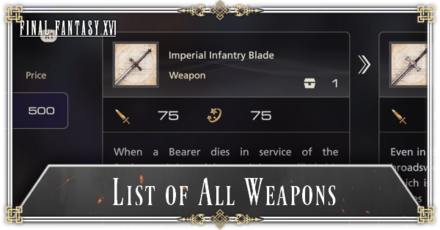 Final Fantasy 16 - All Weapons and How to Get Them