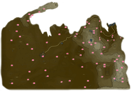 Gerudo Desert (Wasteland Region) Korok Seeds Map