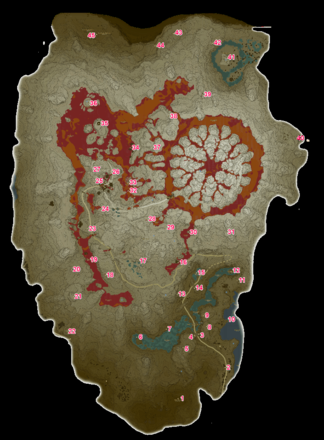 Eldin Region Korok Seeds Map