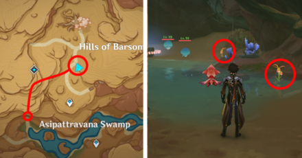 Genshin - Mourning Flower Locations - 25 to 26