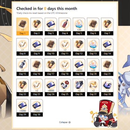 Star Rail - Daily Check-In Rewards