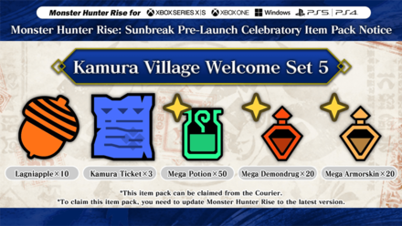 MH Rise - Kamura Village Welcome Set 5