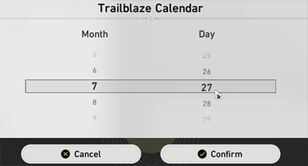 Honkai Star Rail - Set up Birthday Menu