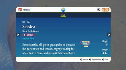 Pokemon Scarlet and Violet SV The Indigo Disk DLC - Antique Form Pokedex