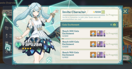 Genshin - How to Get Free Faruzan - Reach 1200 Gala Excitement