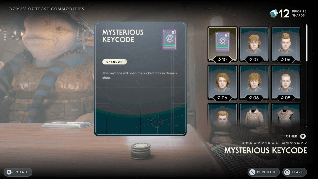 Jedi Survivor Buy Mysterious Keycode