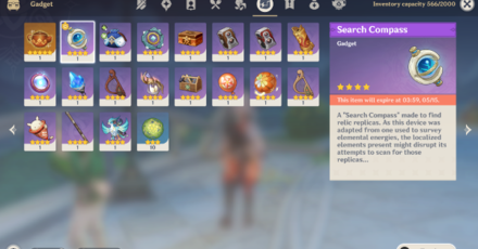Genshin - How to Play Antiquity Hunt Event - Equip the Search Compass