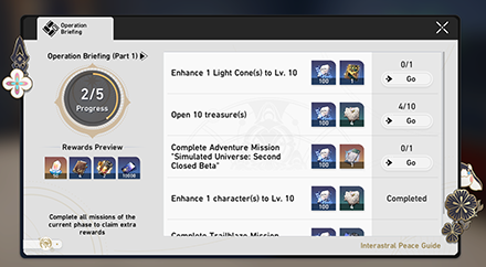 Honkai Star Rail - Operation Briefings