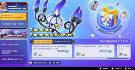 Pokemon UNITE - Chandelure Commemorative Event Preview