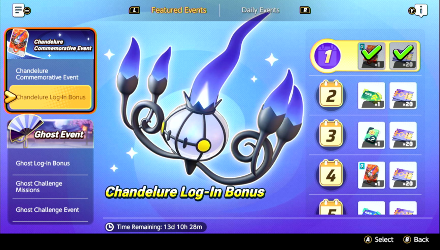 Pokemon UNITE - Chandelure Log-In Bonus.png